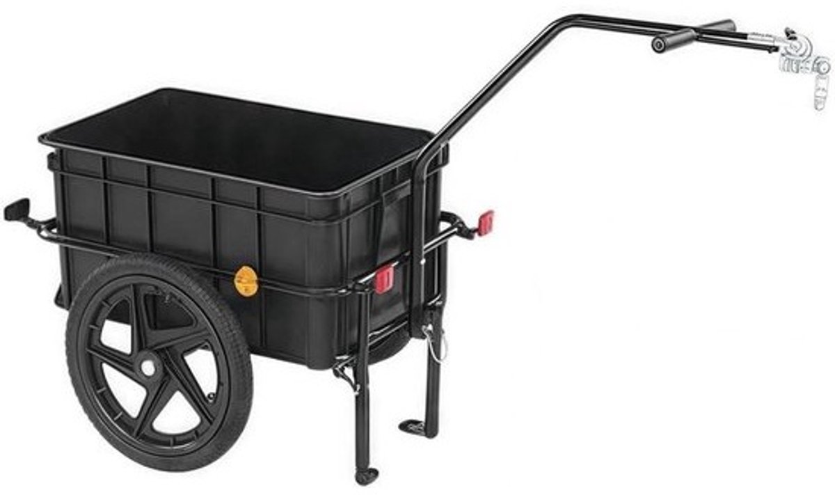 Fietskar Vrachttrailer - Fietsaanhanger Opbergdoos - Goederen Vervoeren - Afneembare Opbergdoos - 50 kg draagvermogen - Zwart