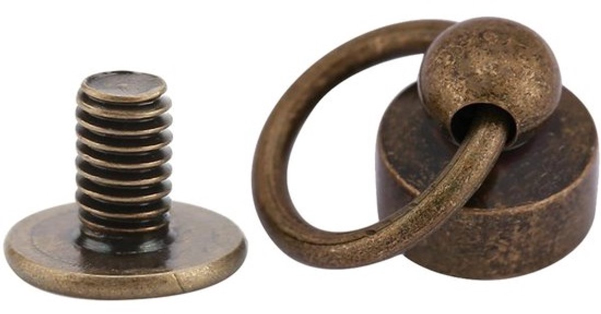 Klinknagelsluitingen - Klinknagels Schroeven - Lederbewerking - Eenvoudige Installatie - 8 mm - Brons