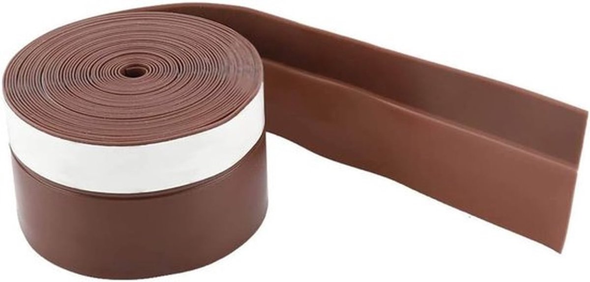 Zelfklevende Rubber Sealing Strip voor Deuren en Ramen - 5M x 45mm - Bescherming tegen Wind en Stof (Bruin)
