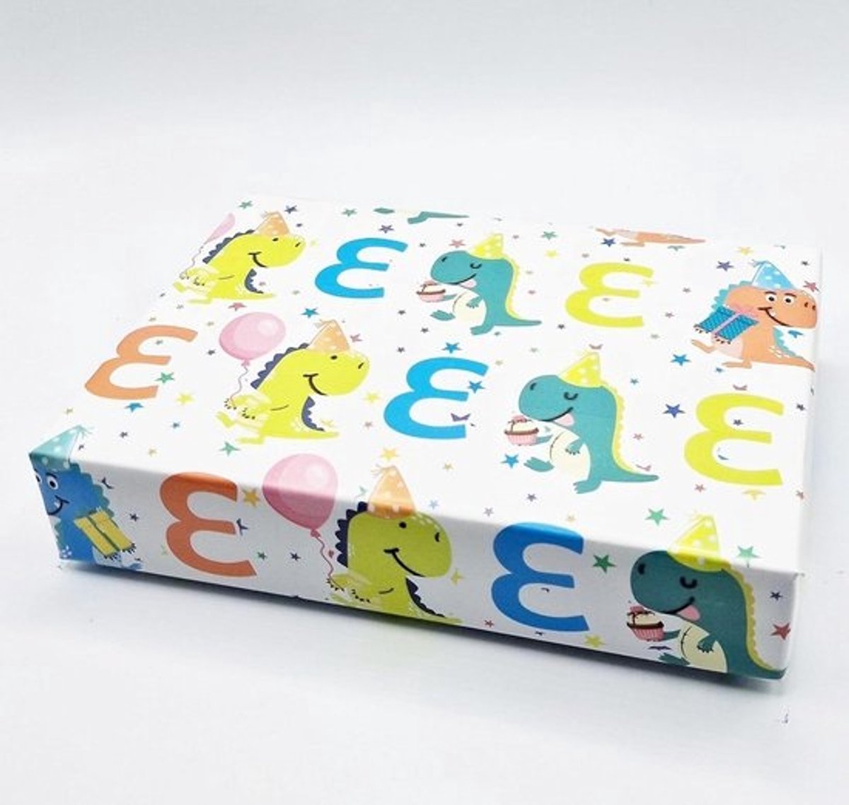 Inpakpapier Dinosaurussen - Cadeaupapier Verjaardagspapier - Verjaardag Vieren - Thema Dinosaurus - 70x50 cm - Veelkleurig