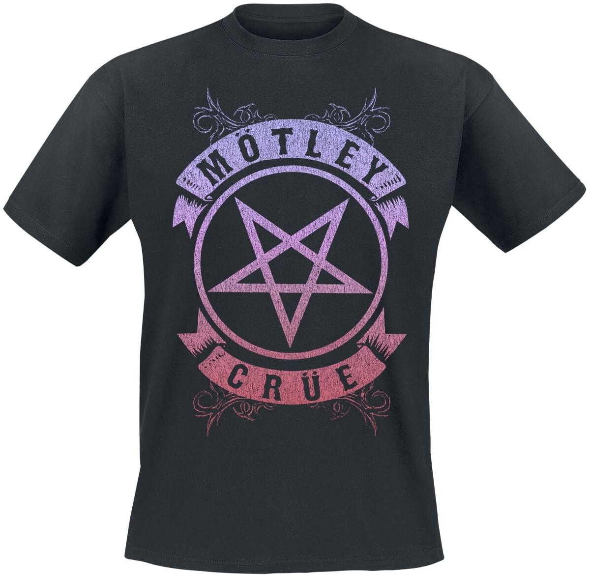 Motley Crue Pentagram Pastel Heren T-shirt - zwart - L