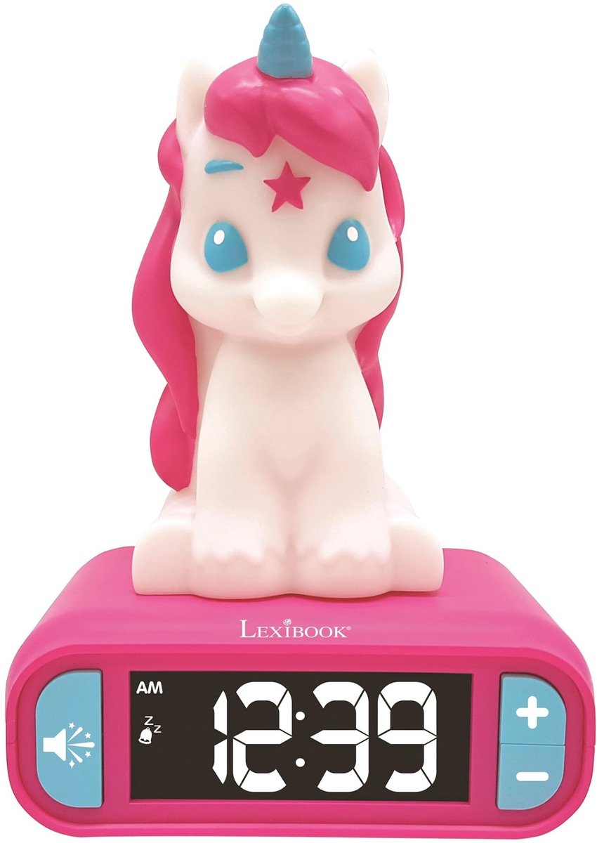 Digitale Unicorn Wecker met Nachtlampje - Roze