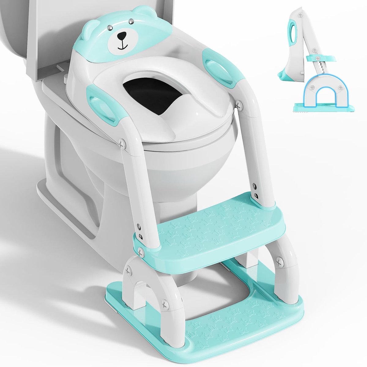 Potty Training Toilet - Verstelbare Peuterset met Trap - Blauw
