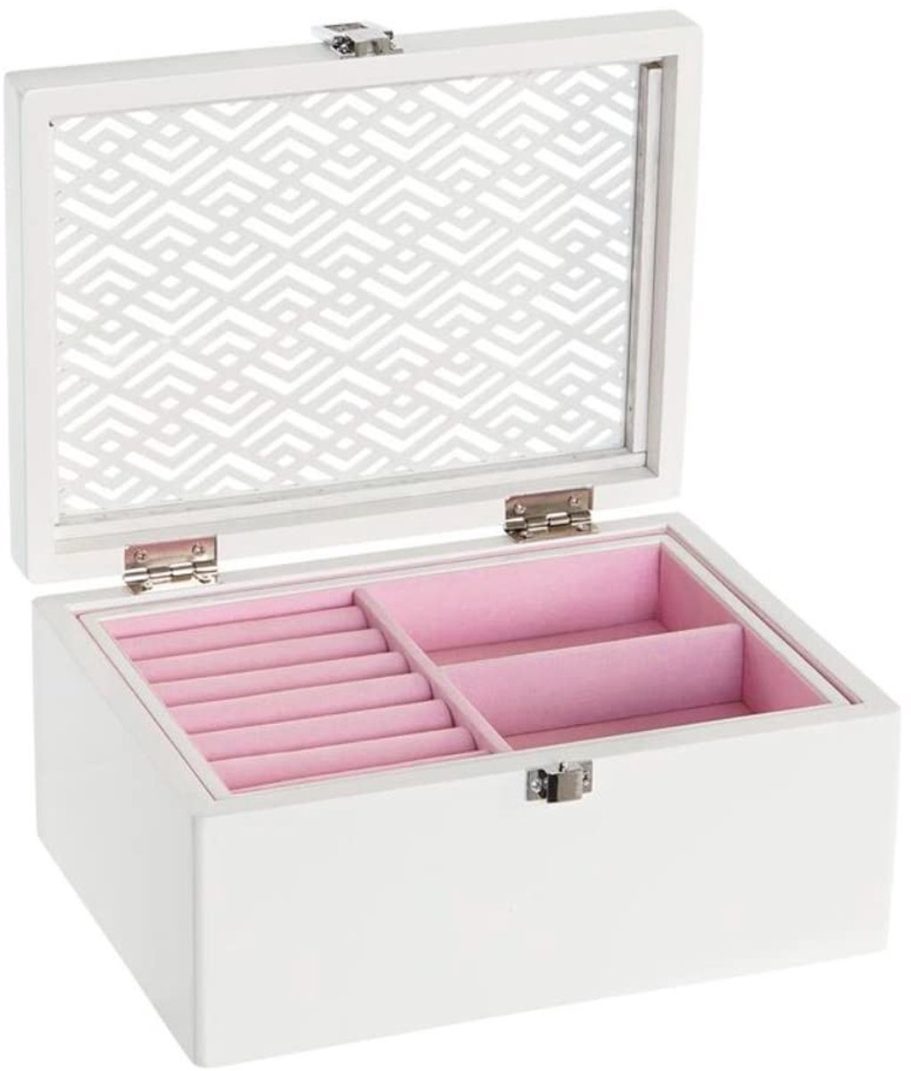 Sieradenbox - Romantisch - Wit Lichtroze