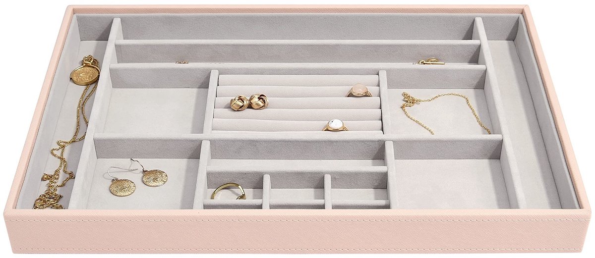 Supersize Sieradenbox met 1 Compartiment - Roze Kunstleer