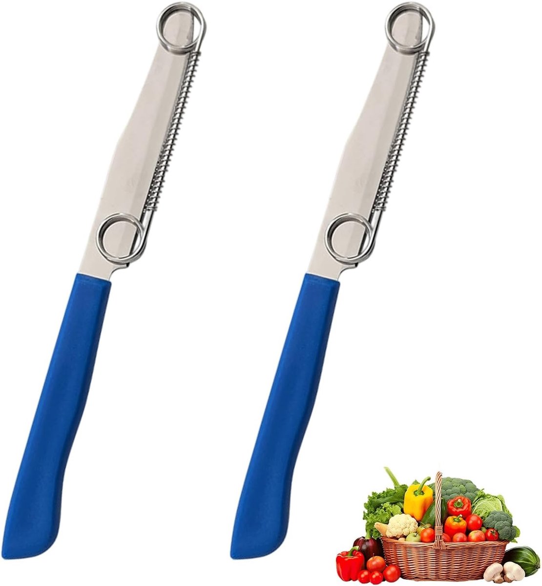 Multifunctionele 3-in-1 Snijmes voor Fruit en Groenten met Verstelbare Veer, Ideaal voor Keuken en Snel Snijden van Ingrediënten