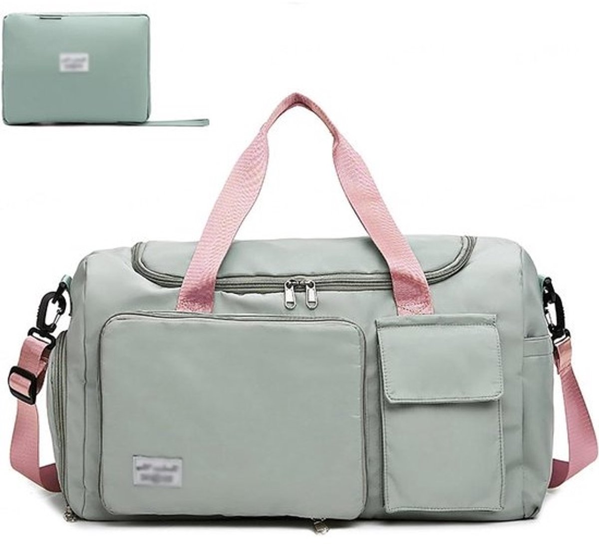 Sporttas Weekendtas - Handbagage Reistas - Sporten Reizen - Natte Gescheiden Zak - 35l - Geel