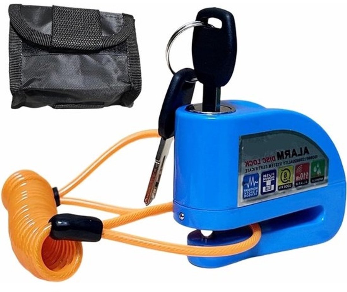 Schijfremslot Alarm - Motorfiets slot - Diefstal beveiliging - Aluminiumlegering - 300 g - Blauw