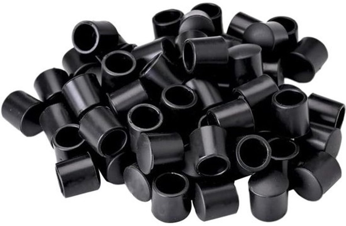 Rubberen Deurstoptips - Vervangende Uiteinden - Deurbescherming - Schokabsorberend - 32 stuks - Zwart