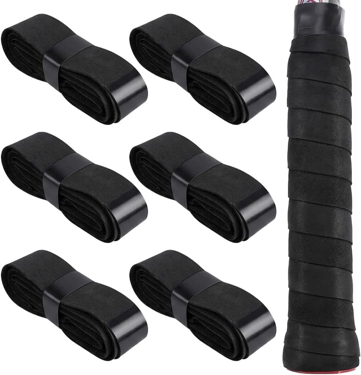 Set van 6 antislipstrips voor tennisrackets - Verbeter grip, controle en prestaties tijdens het spelen