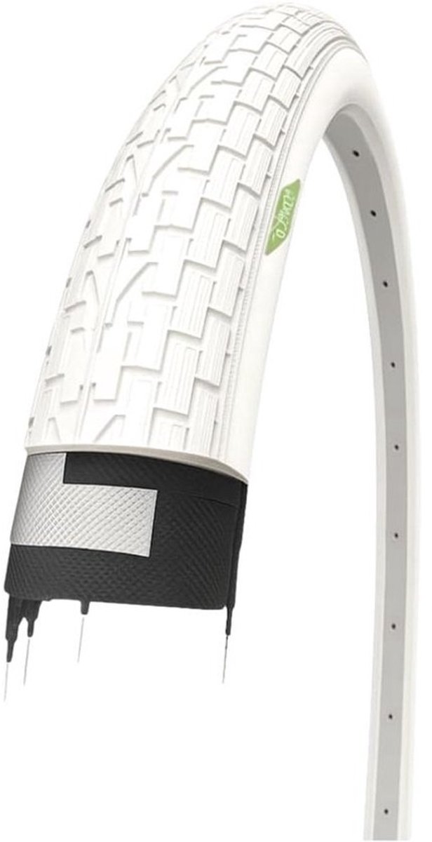 Witte Fietsband - 20 inch band Kinderband - Fietsen op straat - Symmetrisch loopvlak - 20 x 195 (50-406) - Wit