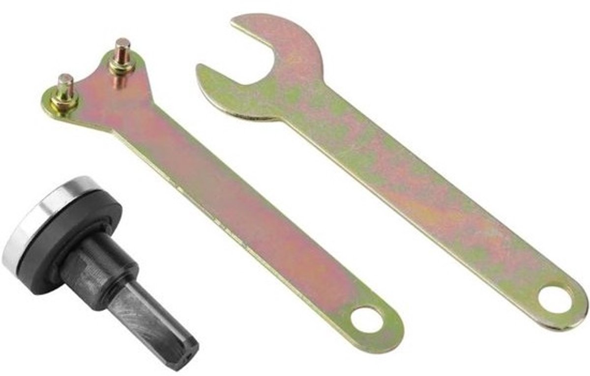 Haakse Slijper Adapter Set - Boorslijper Wiel Adapter - Materiaal Bewerken - Complete Kit Inclusief Sleutel - 10mm Spindel - Metaal