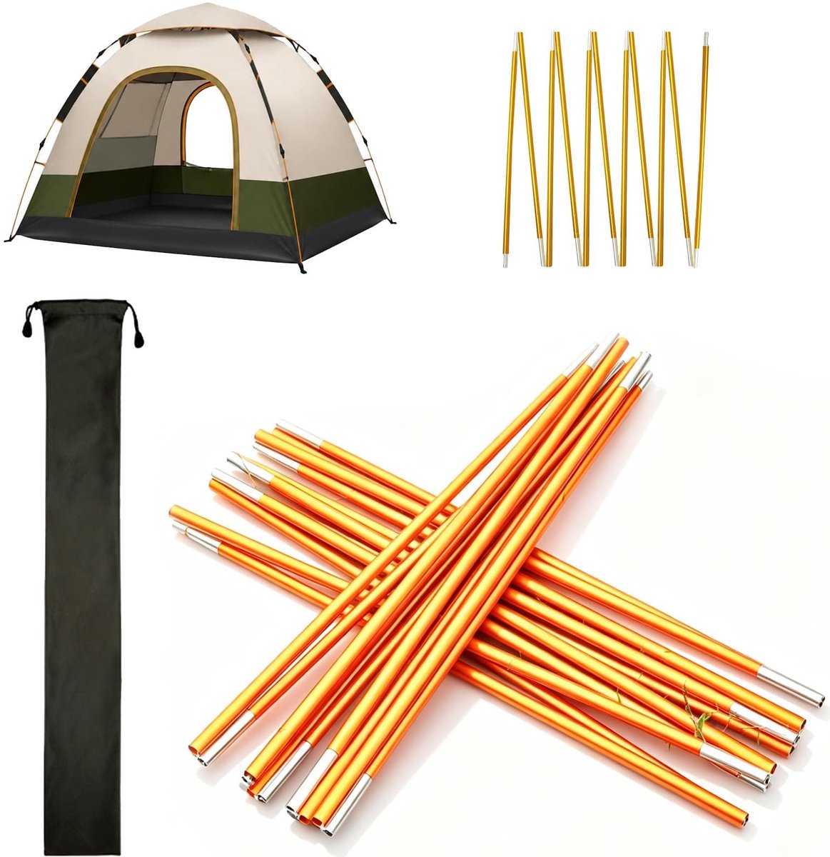 Vervangende Tentstokken - Aluminiumlegering