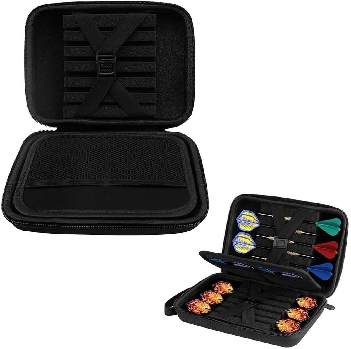 Dart Bag voor 12 Darts - Robuuste Case met Rits - Zwart