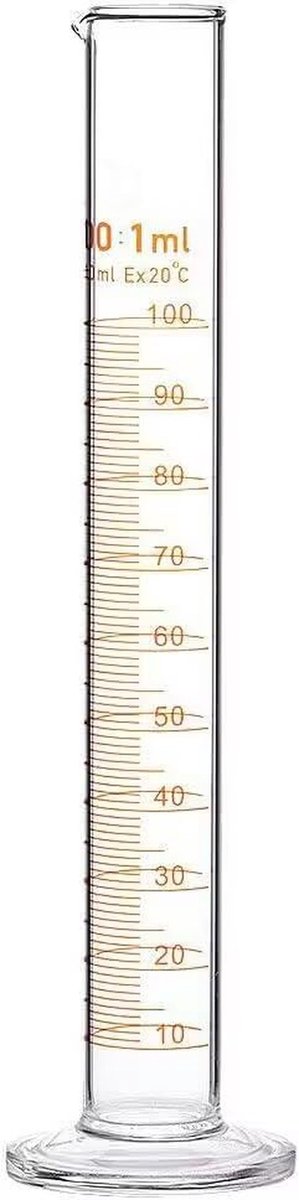 Meetcilinder - Hoog borosilicaatglas - 50 ml met schenktuit