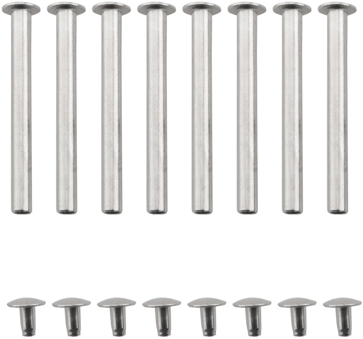 Vouwfan Reparatieset 8 Stuks - Zilver