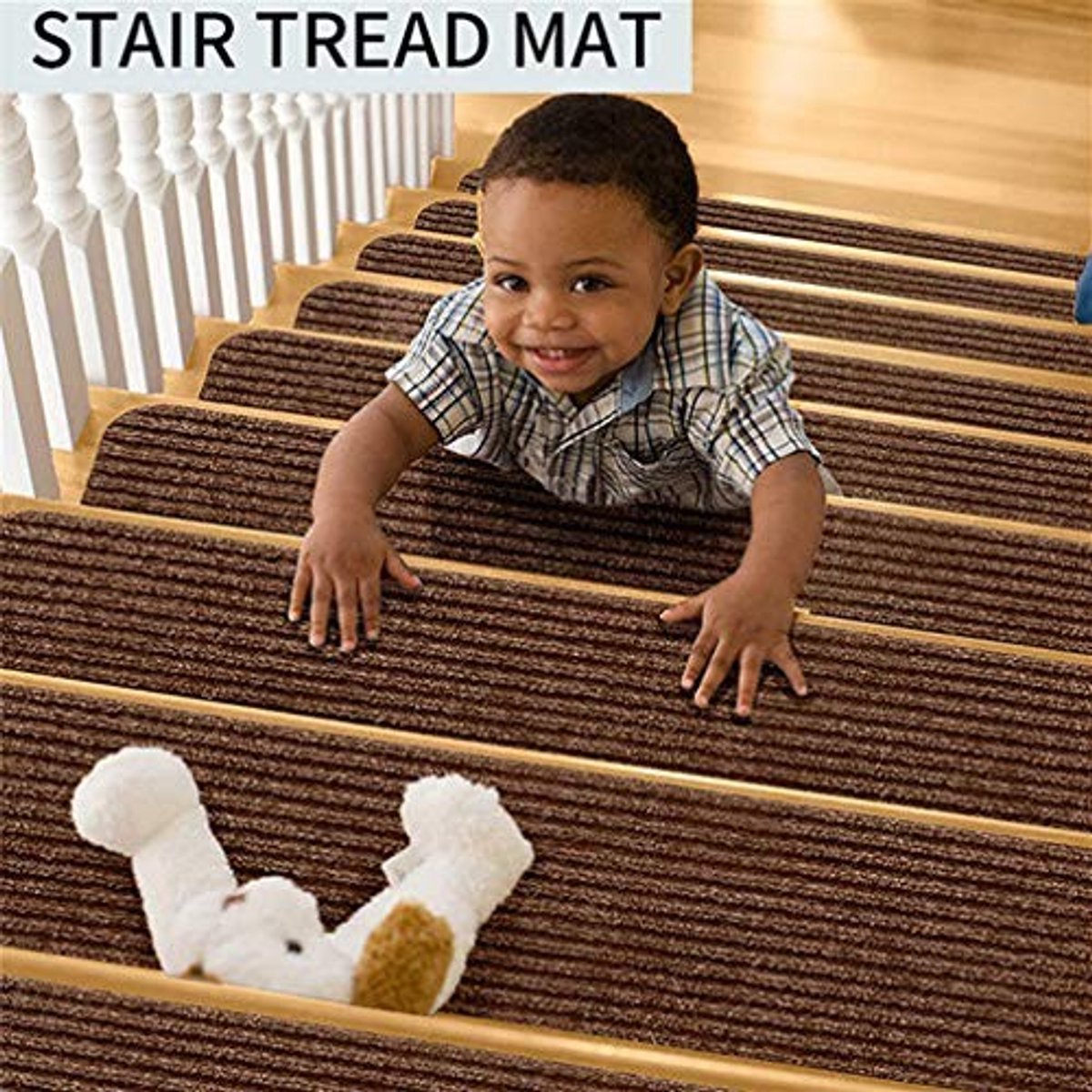 Antislip Trapmatten voor Trappen - Herbruikbare Grijze 14-pack