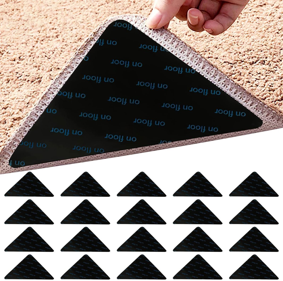 20 Non-Slip Onderleggers - Driehoekig, Wasbaar