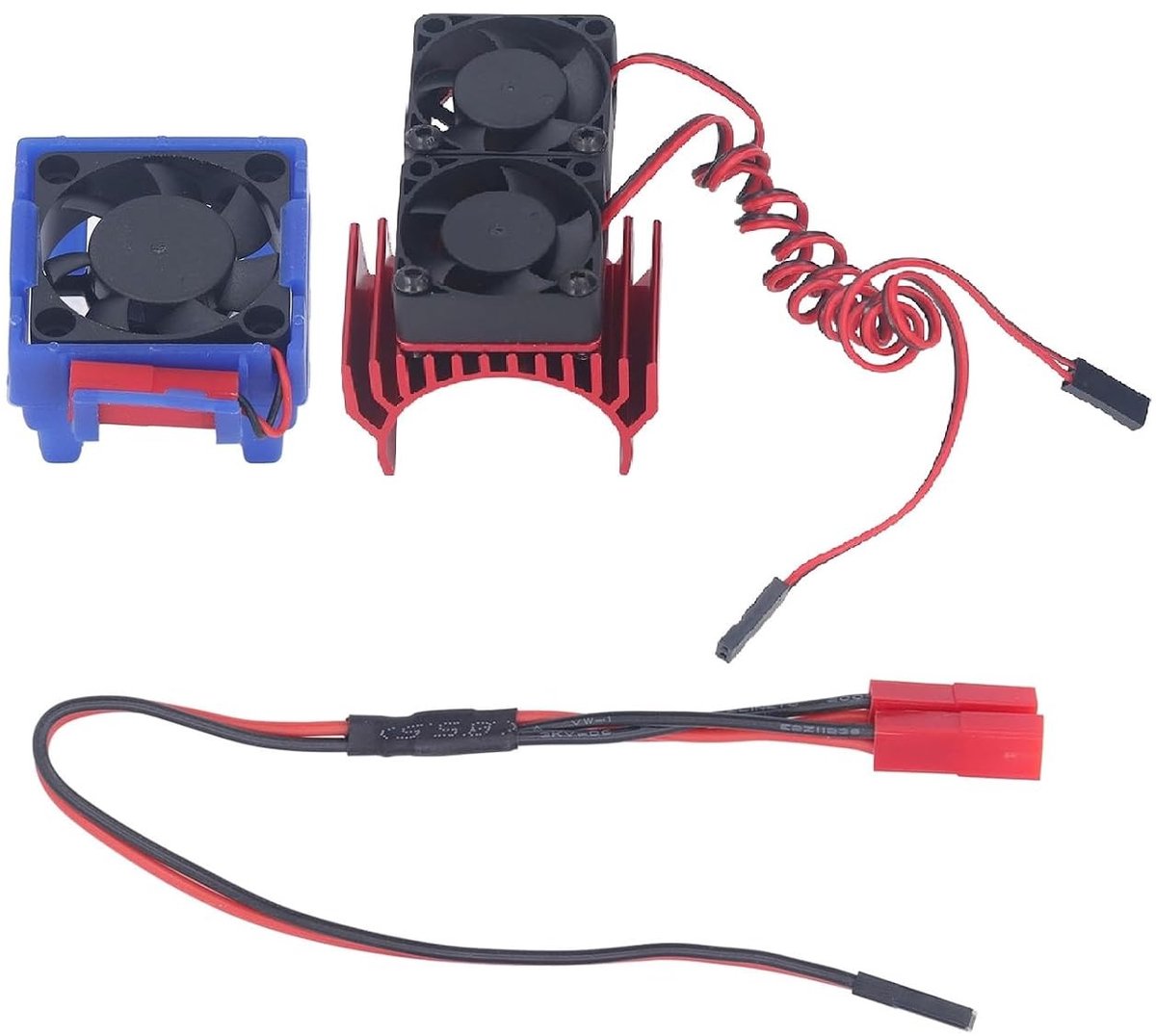 RC 5V Heat Sink Fan Set voor Traxxas Slash 4x4 VXL, Efficiënte Koeling, Waterdicht Aluminium Koelventilator voor RC Auto's en Modelbouw Enthousiastelingen