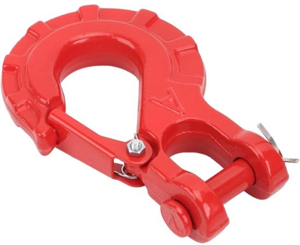 Kettinghaak - Veiligheidshaak Lier - Veilig Transport - 15T Draagvermogen - 16 x 15 x 3 cm - Rood