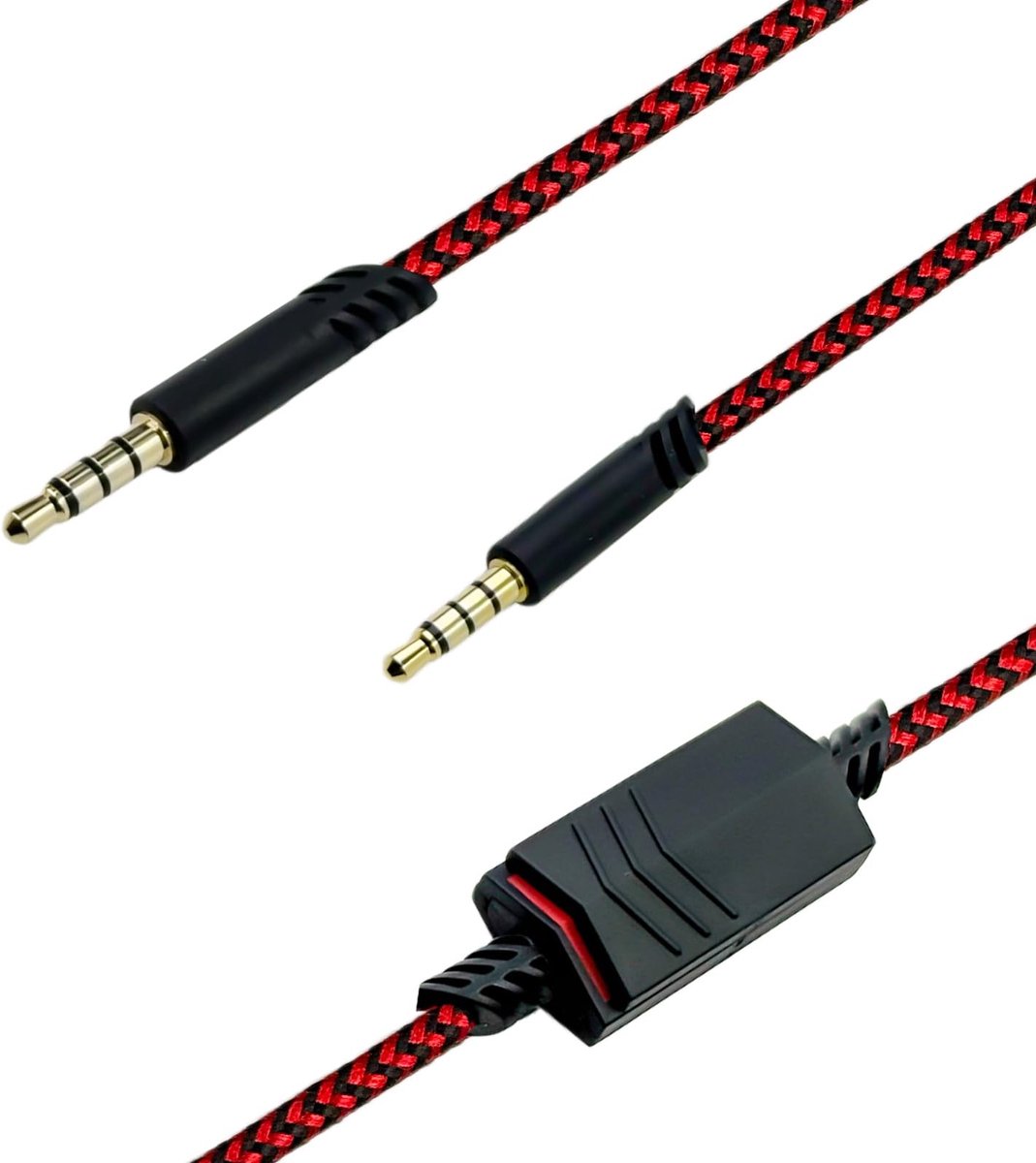 Solidchoice - Vervangende AUX Kabel met Microfoon en Mute Schakelaar