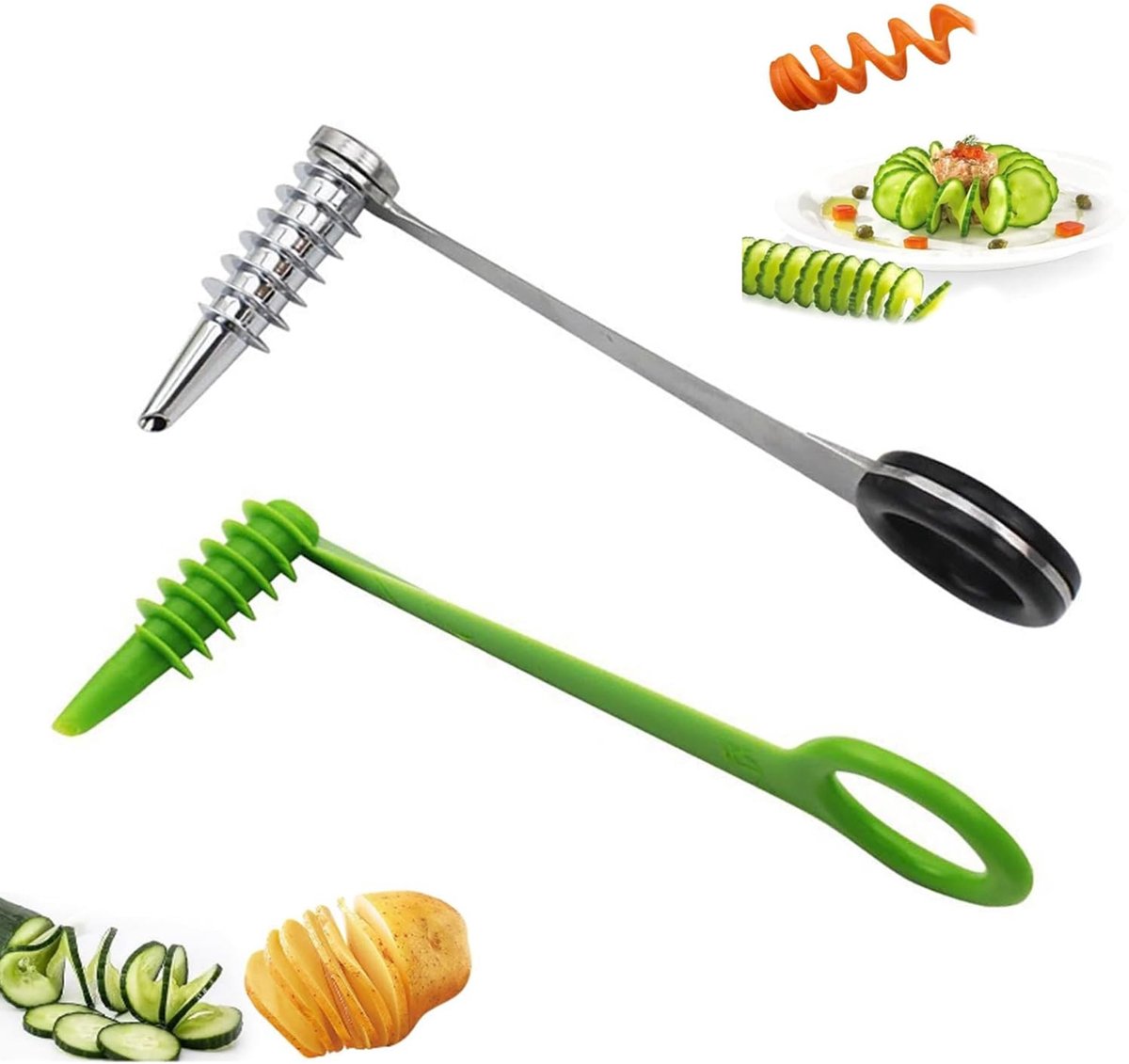 Solidchoice - Set van 2 Spiral Cutter voor Creatieve Groenten