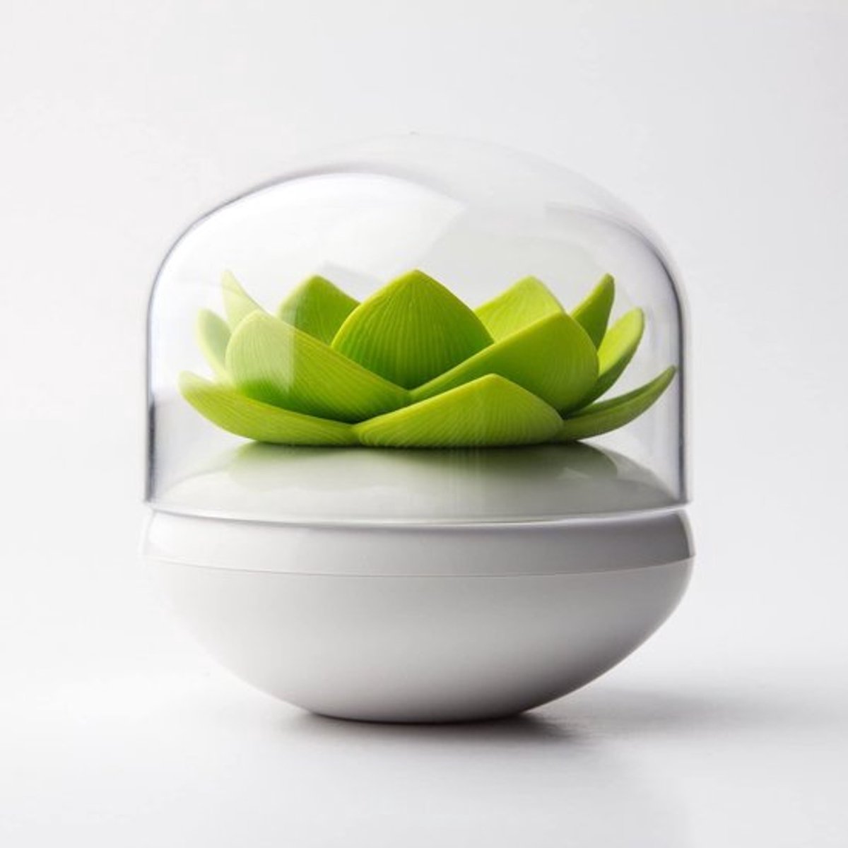 Wattenstaafjeshouder Kunststof - Tandenstokerhouder - Multifunctionele Opslag - 8,4 x 8 cm - Wit/Groen - Tot 30 Stuks - Opslagdoos