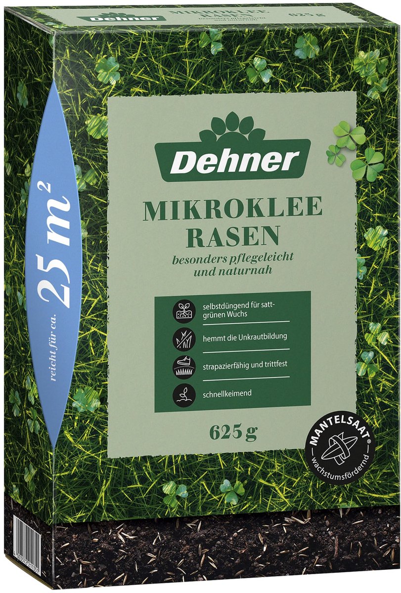 Solidchoice - Microklaver Gazonzaden, Hoogwaardige Mengeling (625g - Voor 25m²)