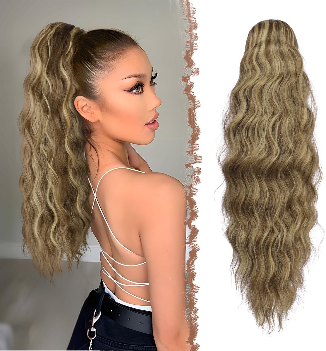 Solidchoice - Lange Ponytail Haarstuk met Kam