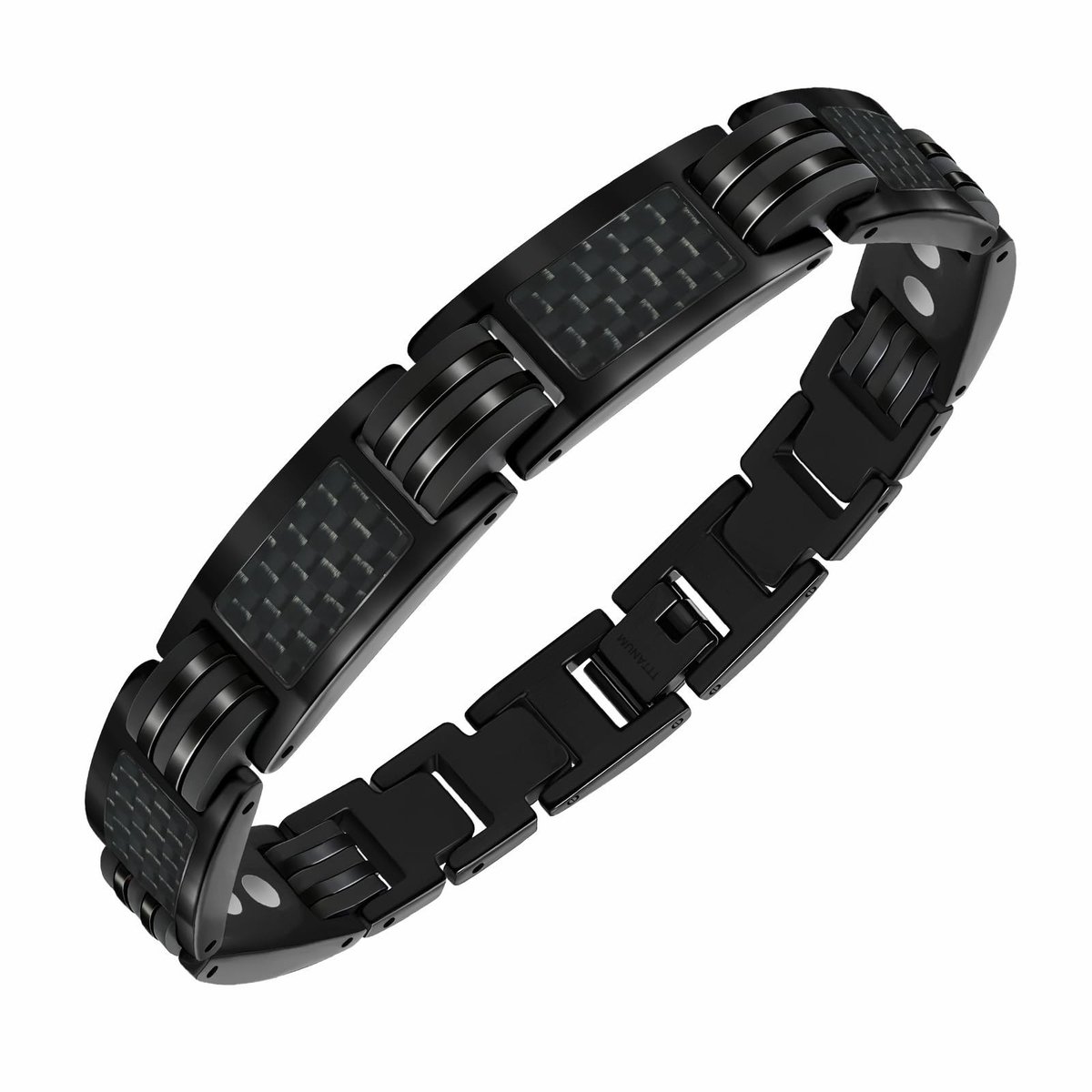 Solidchoice - Titanium Magneetarmband voor Heren, Hypoallergeen
