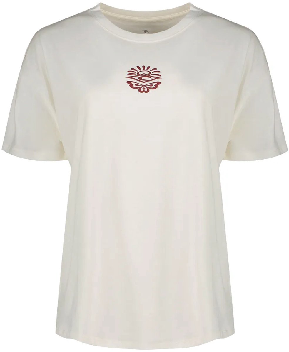 Rip Curl Icons Of Surf Relaxed T-shirt Met Korte Mouwen Wit S Vrouw