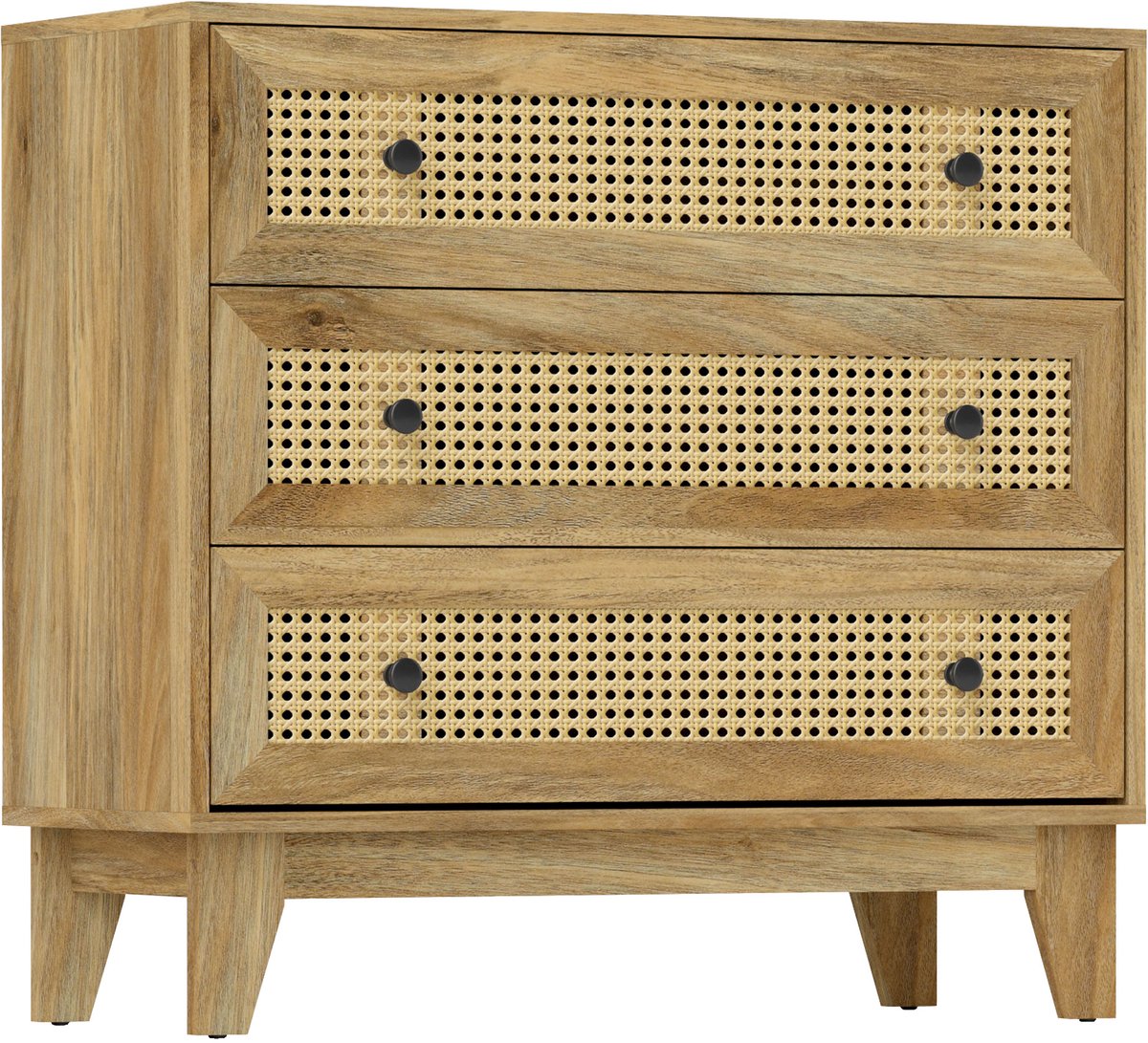 HOMCOM Ladekast Spaanplaat - 80x35x76cm - Natuurlijk hout