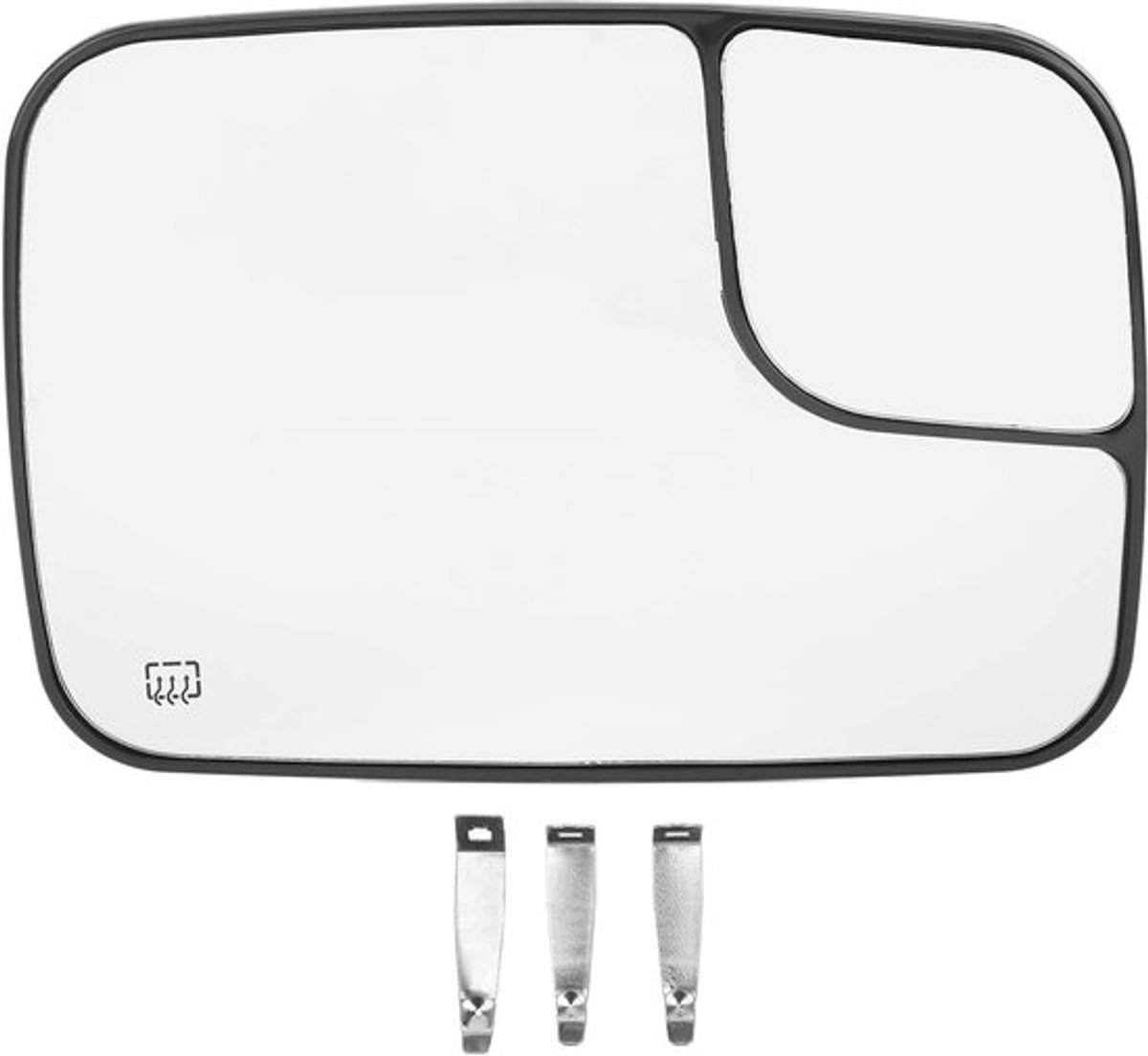 Verwarmd Achteruitkijkspiegels Glas voor DODGE RAM 1500 2500 3500 2005-2009, Inclusief Blinde Hoek Spiegel en Bevestigingsplaat, Perfect voor Vervanging en Verbeterde Zichtbaarheid