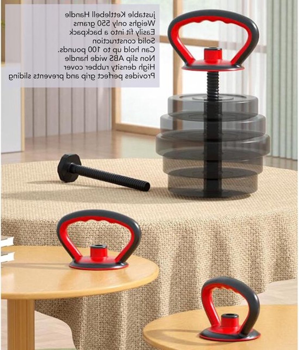 Verstelbare Kettlebell Handgreep voor Dumbbell Conversie, Ideaal voor Krachttraining en Fitness