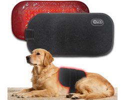 Oplaadbare rode‑lichttherapie mat voor honden, draadloos met 60 LED's, 660nm rood licht en 850nm nabij‑infrarood licht, huisdier voor thuisgebruik