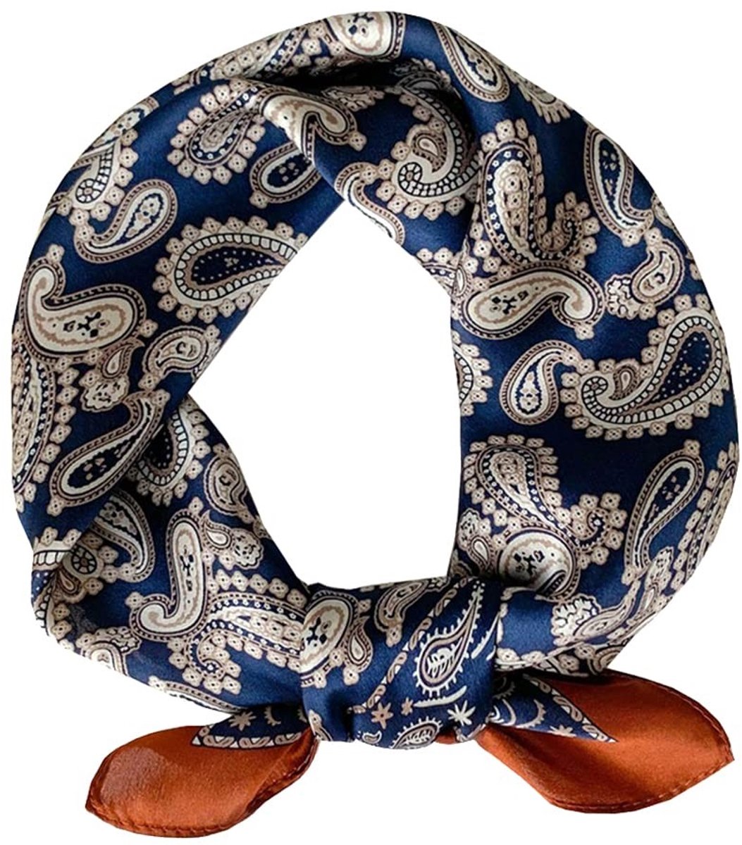 Solidchoice - Elegante Zijden Sjaal voor Dames met Paisleypatroon