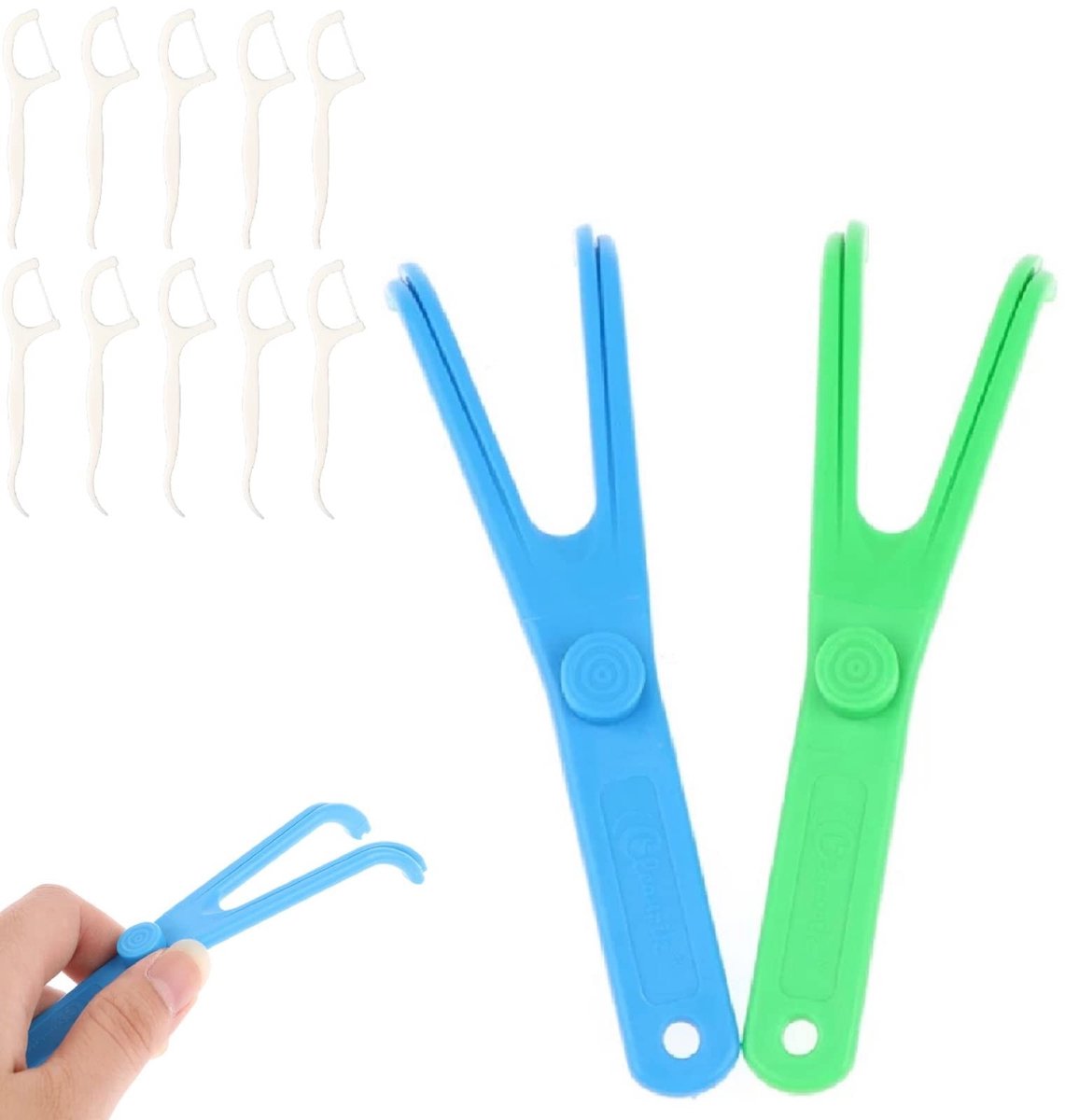 Solidchoice - Herbruikbare Tandfloss Houder met 10 Stukken Tandfloss
