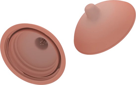Emulait Flesspeen (2 stuks) - Kleur: Medium - Maat: 1 - borstvormig - vervangende flesspeen - bpa-vrij van Merkloos — afbeelding 2