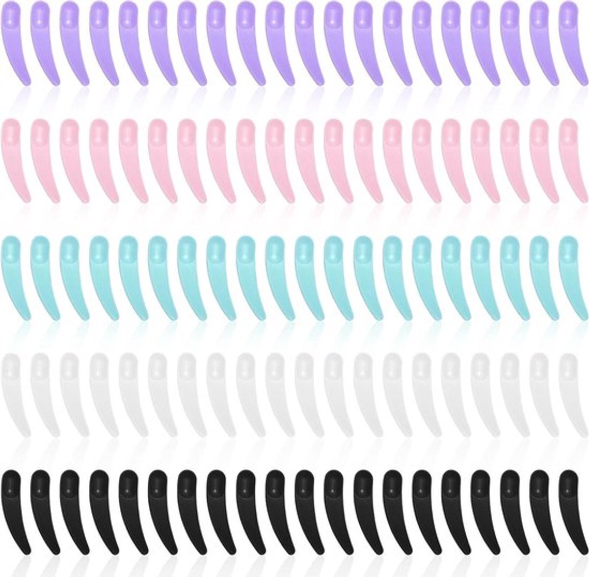 100 Stuks Spatels voor Cosmetica, Make-up en Crème - Mini Curved Spatels, Scoop voor Maskers en Gel