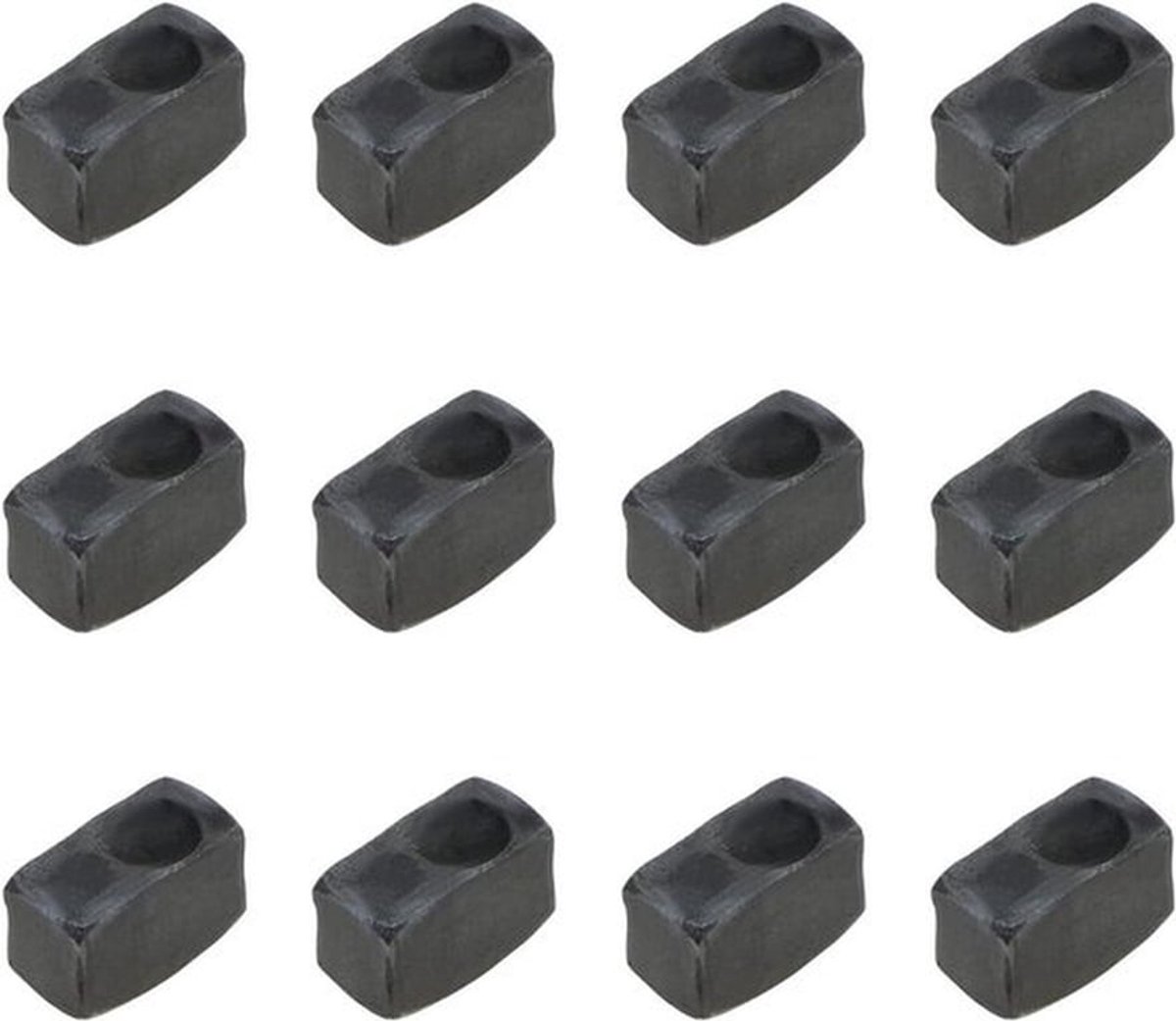 12 stuks Snaar Blokkeer Inzetstukken Elektrische Gitaar Tremolobrug Zadel Klem Snaar Inzetstuk Metaal Accessoires Compatibel met Floyd Rose - Stabilisatie - Gitaaronderdelen - Zwart.