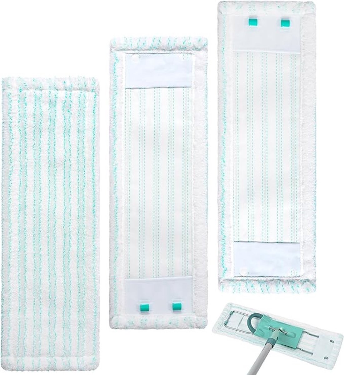 Zelora Vervangende Microvezel Dweilhoes voor Vloerwissers - 3 Stuks (47x15 cm)