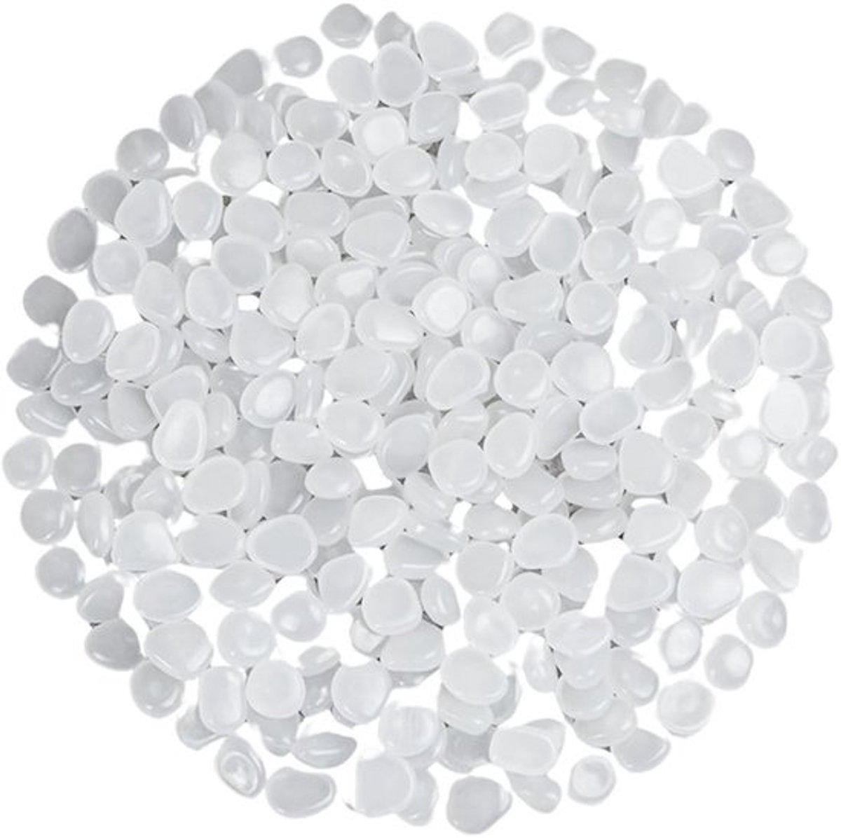300 Stuks Witte Luminiserende Steentjes voor Aquariumdecoratie en Tuinpad - Fluorescerende Kiezels en Decoratieve Pebbles voor Buiten en Binnen