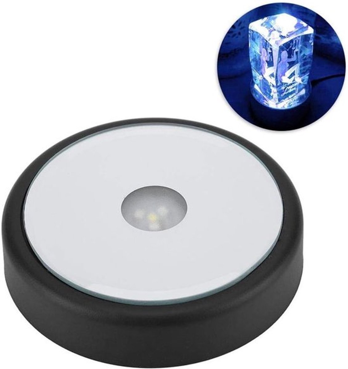 LED Lichtvoet met Kleurrijke Verlichting voor Kristal en Decoratie, 10cm