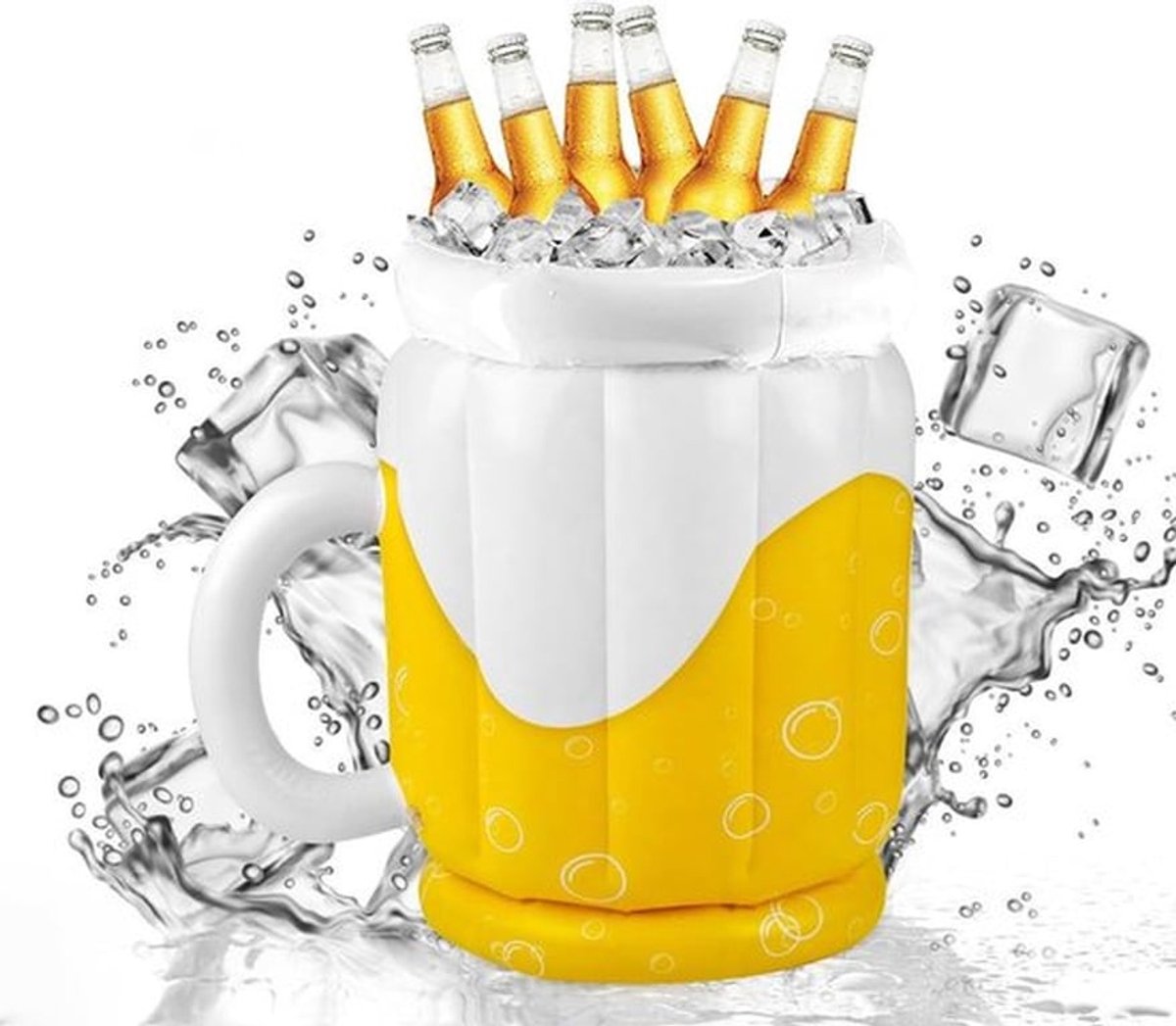 Opblaasbare Koeler 45x32cm - Drankhouder Zwembad - Drijvende Bierkoeler - Capaciteit voor Flessen - Ideaal voor Feestjes - Houdt Drankjes Koud