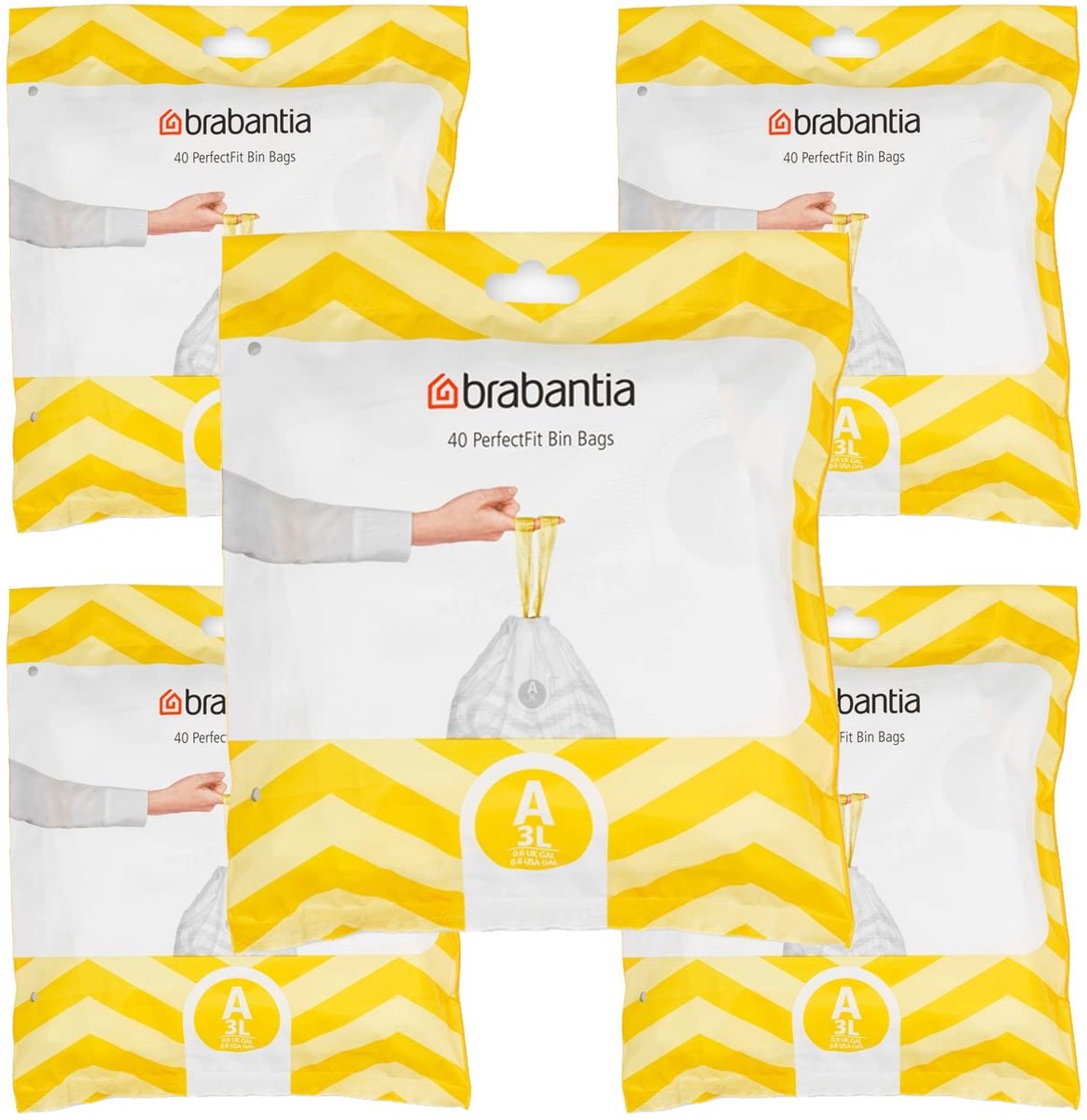 Solidchoice - Brabantia Afvalzakken 3L (180 Stuks) voor Huishoudelijk Afval