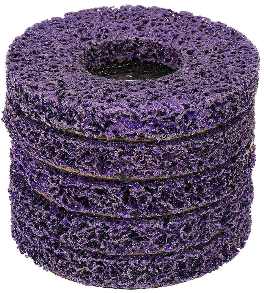Diamantslijpschijven van 115 mm – 5 schijven – voor bandschuurmachines – polijst- en slijpgereedschap – roestvrijstalen slijpschijven – duurzaam – paars