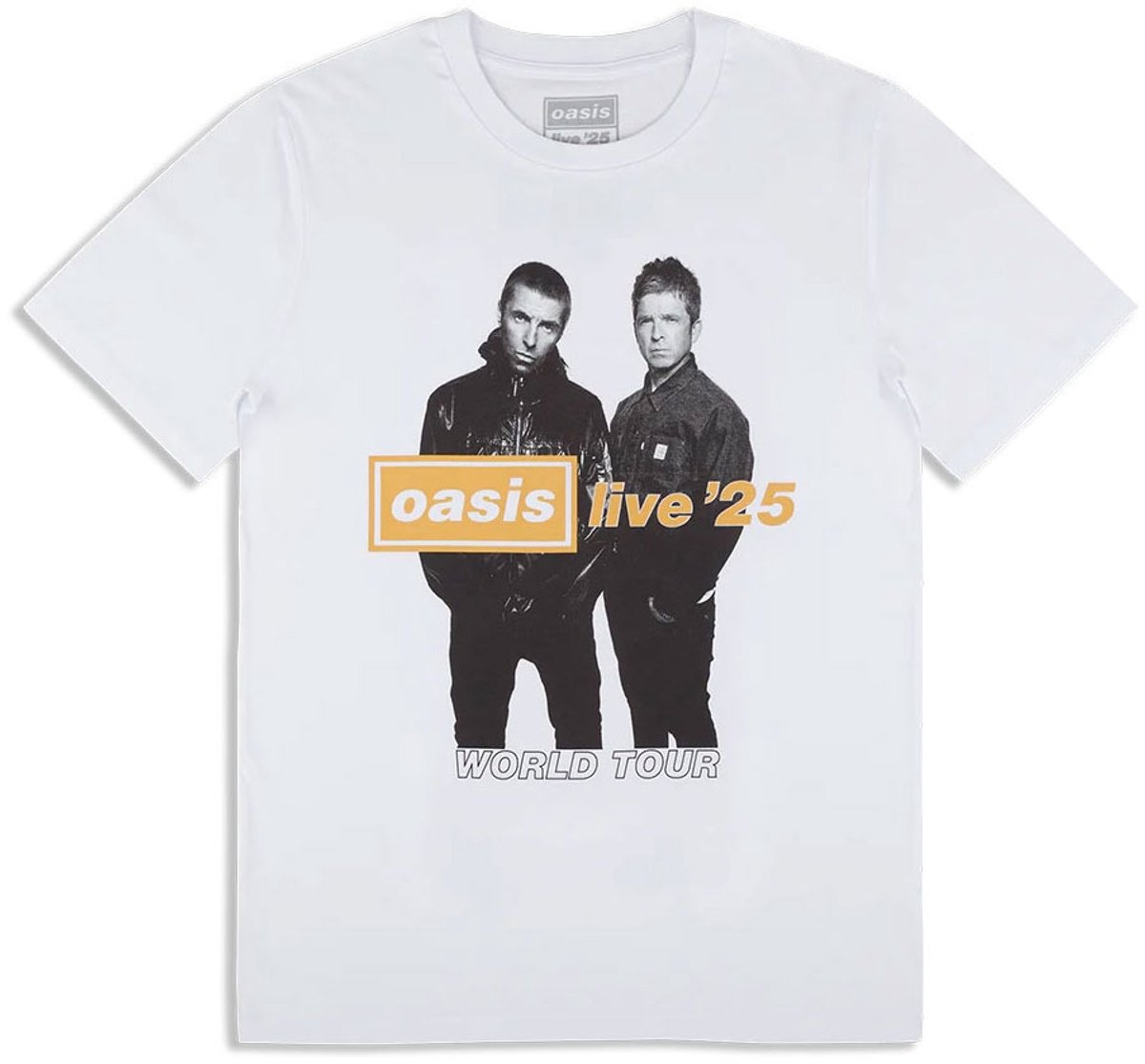 Oasis - Live '25 Gold Photo Heren Tshirt - L - Wit