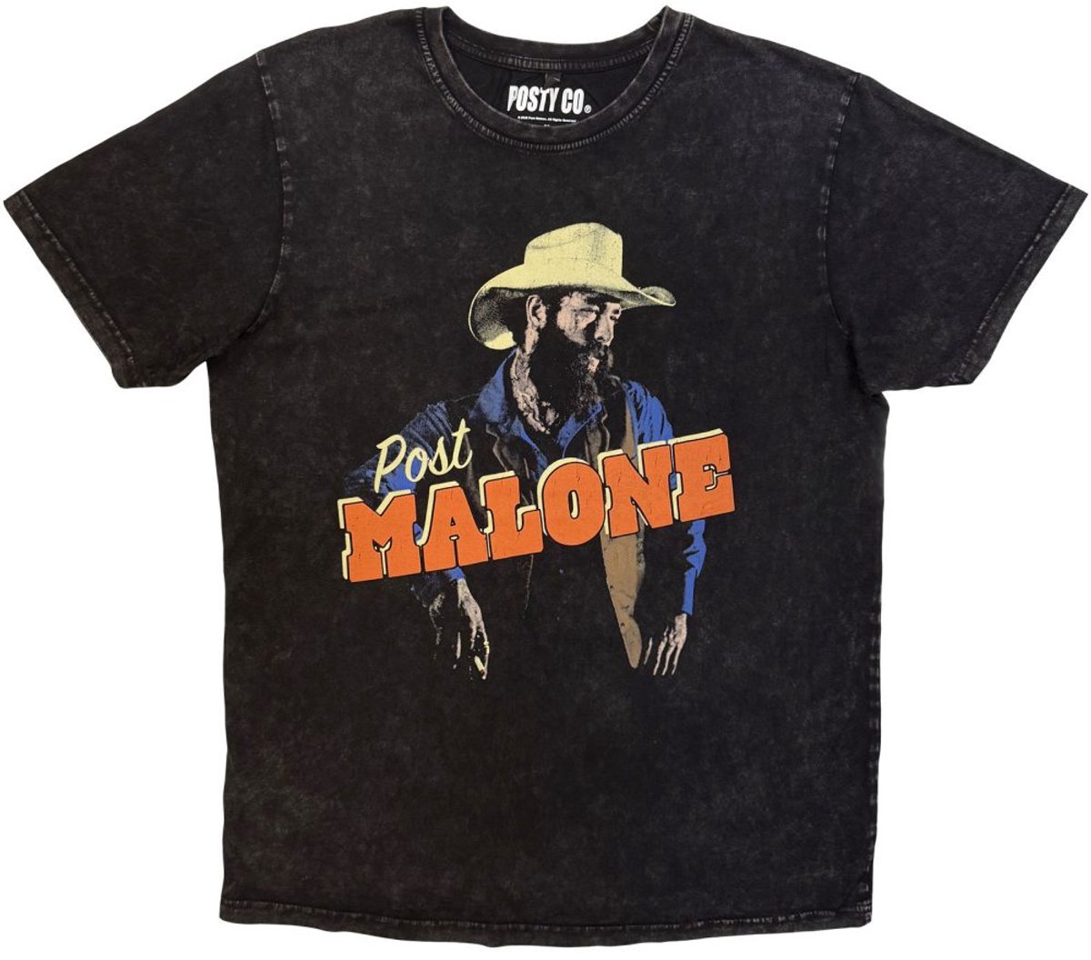 Post Malone - Cowboy Heren Tshirt - 2XL - Zwart