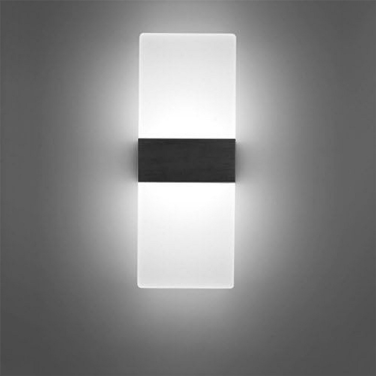 LED-wandlamp - Nachtlampje voor de slaapkamer - Wandlamp voor de hal - Trapverlichting - Plafondlamp - Balkonlamp - Met lichteffect - 29 x 11 x 0,9 cm - 12 Watt - Wit licht - Eén verpakking