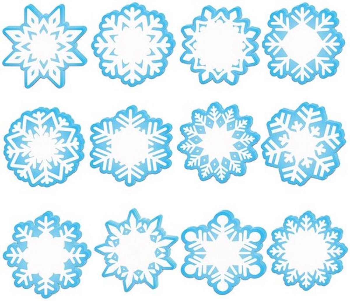 Plaknotities 480 Vellen - Mini Plaknotities 3x3 Inch - Kerst Sneeuwvlok - Zelfklevende Notities - Draagbaar Formaat - Verschillende Patronen - Sticky Notes